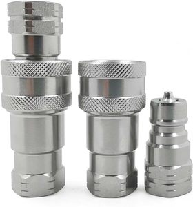 <strong>3</strong>/4&quot; NPT Thread ISO7241-1 a Hydraulic Quick Disconnect Coupler/Coupling Set with Dust Caps - Product Image 3