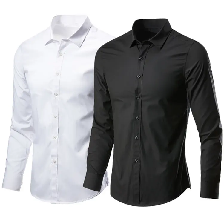 Não-engomar negócio é decorado profissional trabalhando homens branco terno casual camisa