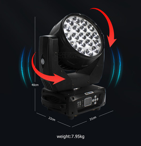 Factory Outlet <strong>Design</strong> DMX 19x15w RGBW Zoom <strong>LED</strong> Moving Head Beam Wash Stage Lighting For Disco - Product Image 4