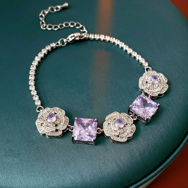 pulseras-plata-morado