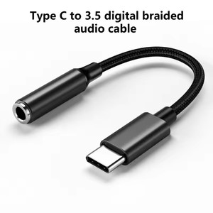 Cable auditivo de tipo C a 3,5mm, cable trenzado de decodificación digital para música, llamadas y control de amplia compatibilidad - Product Image 1