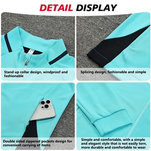 <span class=keywords><strong>2025</strong></span> थोक आदमी क्लब ज़िप ब्लैक ट्रैकसूट फुटबॉल जर्सी क्लब विंटेज फुटबॉल ट्रैकसूट - Product Image 5