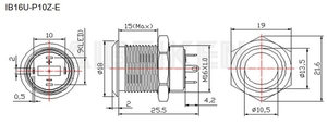 LED in metallo illuminato interruttore a pulsante 12V 24V per sistemi di controllo 4pin pulsante - Product Image 6