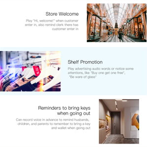 WT-M12 thông minh vui chuông cửa không dây cảm biến hồng ngoại chuyển động giáng sinh cửa chuông với Chào mừng nhập cảnh báo động vòng ABS chất liệu - Product Image 3