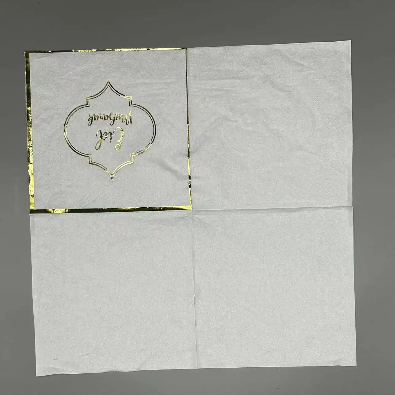 High quality gold foil paper napkins hot stamping napkins Hot-stamping Napkins