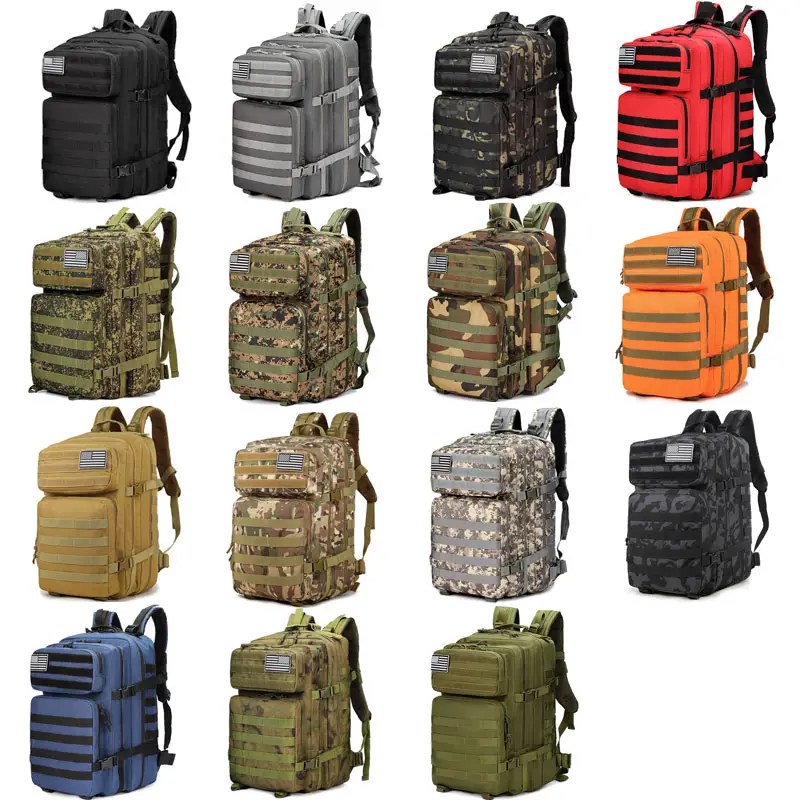 JSH all'ingrosso Outdoor Molle Bag Gym Gear zaino tattico zaino da viaggio impermeabile caccia zaino tattico Logo personalizzato