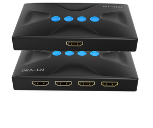 4K HDMI <strong>KVM</strong> <strong>Switch</strong> 4 Port + Cables ( 2 in <strong>1</strong> ), MT-VIKI Desktop <strong>KVM</strong> Switcher Selector Box