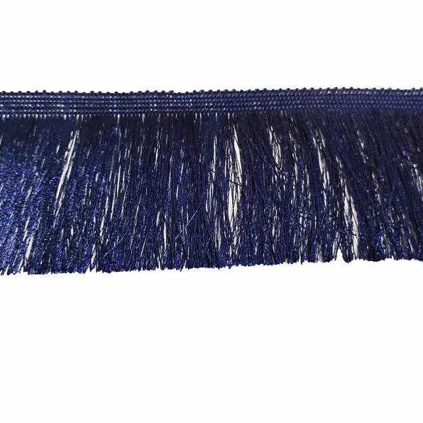 Bordo con frange blu Navy indiano con bordo di abbellimento per la creazione di nappe frange Trim prezzo per cantiere prodotto sfuso