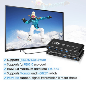 <strong>KVM</strong> <strong>Switch</strong> Splitter USB <strong>3</strong>.0 Switcher 2 In <strong>1</strong> Out 4K 60Hz For Computer Monitor Keyboard EDID PC HDCP 2.2