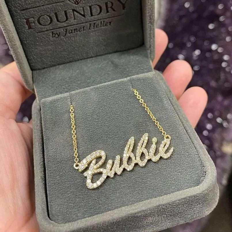 Colliers avec pendentif personnalisé en or 18k, lettres nom pour femmes, vente en gros, pendentifs