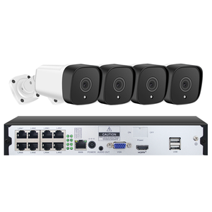 Paquete de monitoreo POE Cámara de monitoreo de red Cable de red POE NVR 3 millones HD H.265 BOX Camera, Bullet Camera DVR 6,5 4CH - Product Image 2