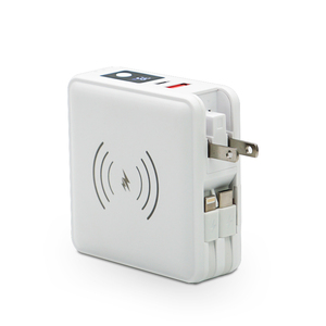 Portable 15000mAh 22.5W PD <strong>QC3.0</strong> <strong>Power</strong> <strong>Bank</strong> Replace Plugs USBC or <strong>Input</strong> 5 <strong>Output</strong> Built-in AC Wall Plug Battery Pack - Product Image 4