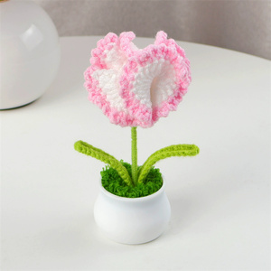 RG-1323 el-örme gül bitki çiçek tığ Pot DIY kiti için noel veya anneler günü hediyesi kızlar için - Product Image 4