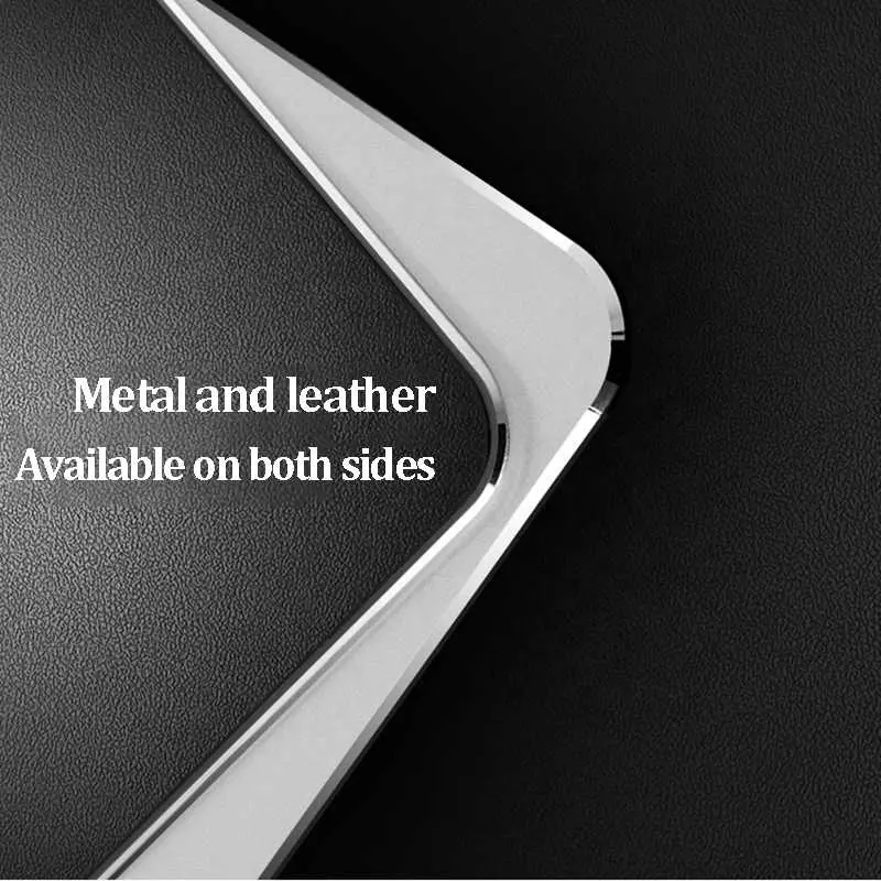 Пользовательская Водонепроницаемая игровая офисная игровая клавиатура алюминиевый кожаный коврик для мыши