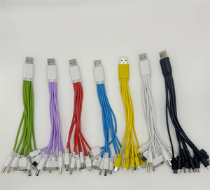 20CMショート10 in 1USB充電ケーブルOem調整可能多機能コネクタタイプCマイクロ充電器電話USB充電コード