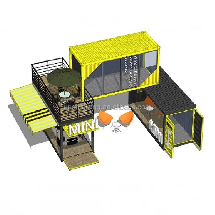 Contenedor casa villa cochera/garaje/tienda bajo costo montaje rápido estructura de acero edificios