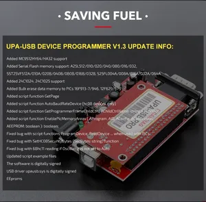En iyi kalite ITCARDIAG V1.3 UPA-USB SN:050D5A5B & SOP8 SOIC8 klip ECU Chip Tunning ile 350MB tam komut UPA ECU programcı