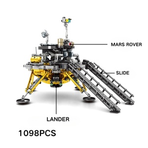 中国の新しい技術宇宙シリーズNanoBlocks火星探査機Tianwen1のモデルおもちゃ4つのミニフィギュアが特徴の教育玩具 - Product Image 2