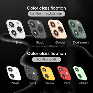 新款钢化玻璃相机镜头盖保护套贴纸适用于Iphone Xr X闪光秒更改为手机11 Pro Max转换器 - Product Image 2