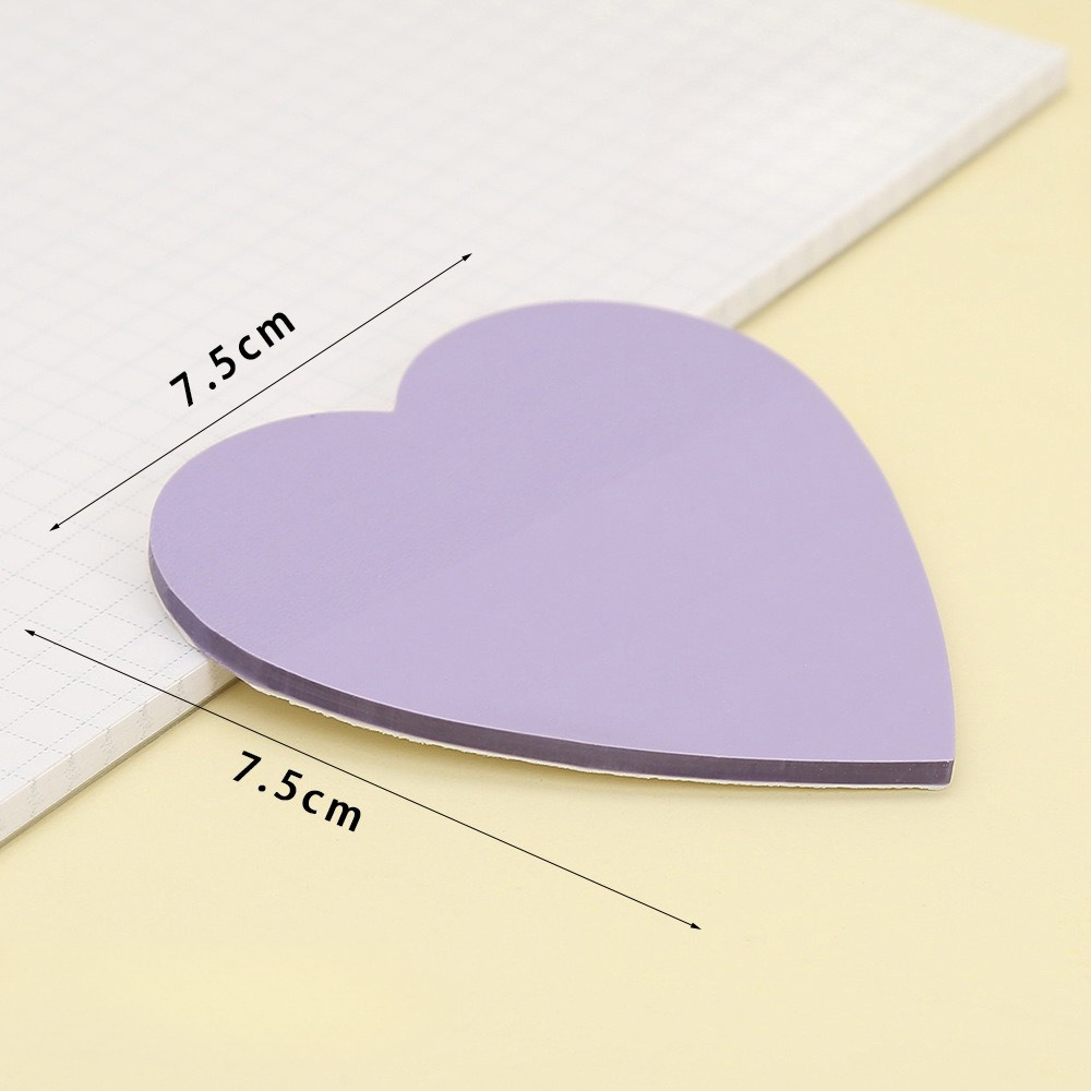 Forme de cœur, couleur violette, 1 pièce / 50 feuilles de papier.