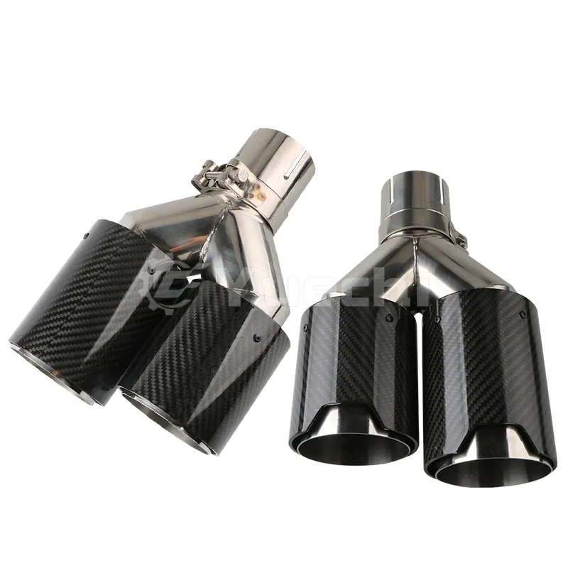 Car Accessories M Performance Y Type Dual Carbon Fiber Stainless Steel Exhaust Tip Muffler Tail Pipe For BMW Series