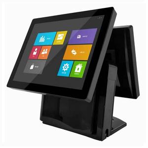 LKS-POS820 15 дюймов емкостный сенсорный экран Pos терминал windows Pos двойной экран Pos система с I3 I5 CPU - Product Image 4