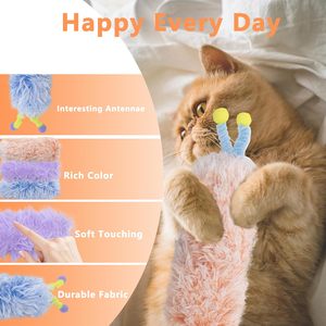 Juguetes de hierba gatera directos de fábrica, juegos de gatos de autoentretenimiento de felpa larga, gatos divertidos duraderos con función chirriante multicolor - Product Image 5