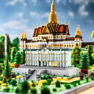 ชุดของเล่นตัวต่อพลาสติกสำหรับเด็กโมเดลพระราชวังฤดูหนาวของเล่นเพื่อการศึกษาสถานที่สำคัญระดับโลกใหม่ - Product Image 6