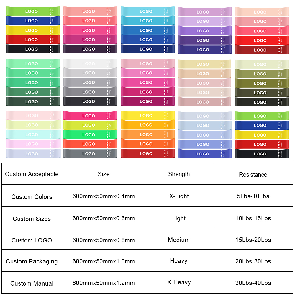 Custom colors and sizes