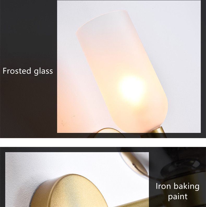 Italian light luxury bedside wall lamp simple modern bedroom living room background wall aisle Nordic study glass hotel lamp