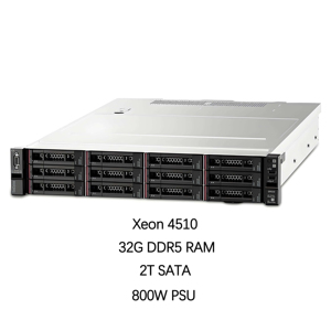 Nieuwe Lenovo Wr5228 G3 Xeon 4510 32Gb Ddr5 2Tb Sata Hot-Swap Raid 1gbex4 Pcie 800W Psu Aanpasbaar Voor Business 2u Rack <span class=keywords><strong>Server</strong></span> - Product Image 1
