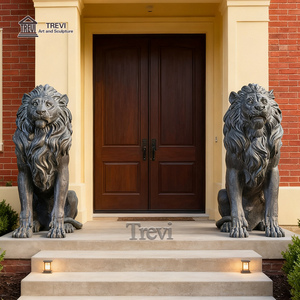 Trevi Bán Buôn Cuộc Sống Kích Thước Đúc Bronze Sư Tử Bức Tượng Điêu Khắc Cho Cửa Trước Trang Trí - Product Image 2