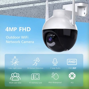 Yeni 4MP ICSEE kablosuz güvenlik kamera projektör açık AI İnsan algılama CCTV gözetim XM 2K Wifi PTZ IP kamera - Product Image 5
