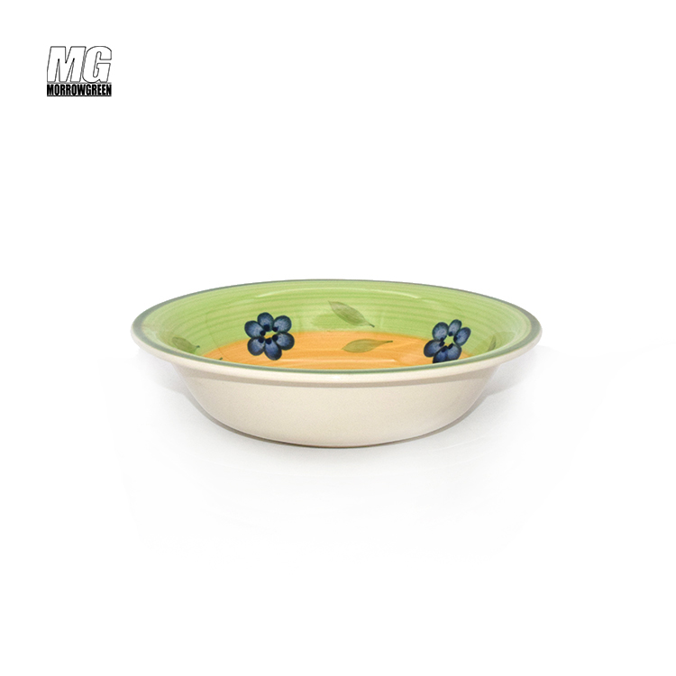 Ceramic Stoneware Porcelain High Quality Plate Bowl Golden Edge Dishes & Plates Luxury Round dinner plate set
