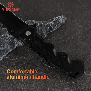 Yueyang tùy chỉnh 3Cr13 thép không gỉ gấp Pocket dao quá trình oxy hóa nhôm xử lý bán buôn Survival chiến thuật DIY OEM hỗ trợ - Product Image 4