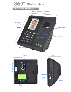Biometric Fingerprint Access Control and Time Attendance Door Access Control System with Backup Battery - Product Image 2