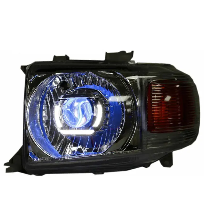 ไฟหน้าแบบ Full LED ที่กําหนดเองสําหรับไฟหน้าเลนส์โปรเจคเตอร์ Toyota LC76 Bi-xenon พร้อม DRL