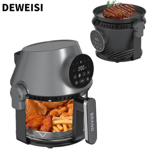 DEWEISI 3 litri friggitrice ad aria ciotola di vetro 3 in 1 Multi Purpose temperatura 80-230 gradi di controllo grande schermo friggitrice ad aria - Product Image 6
