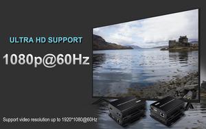 VCOM自动匹配1080P HDMI扩展器200米环路输出Cat5e Cat6 TX RX发射器接收器，带KVM开关 - Product Image 6