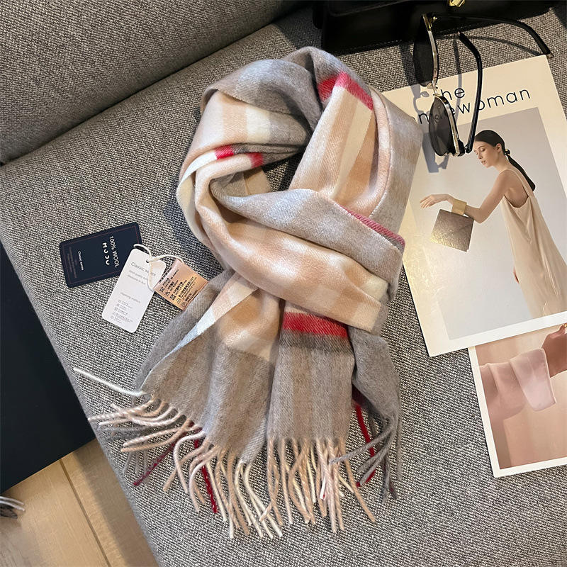 03 camel gray and white grid-18030cm