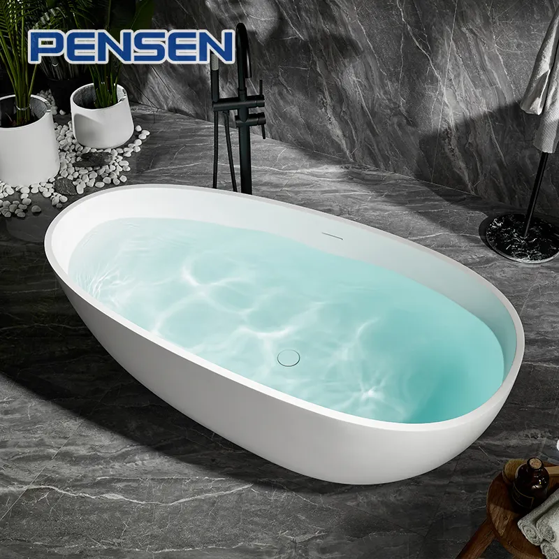 PENSEN Fabrik preis Luxus badewanne reine Acryl badewanne mit fester Oberfläche Corian Kunststein badewanne