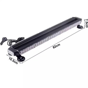 32 inç 66 LED Amber beyaz Led çakarlı lamba Bar yanıp sönen acil durum işıkları için emniyet uyarı inşaat araç Tow kamyonlar