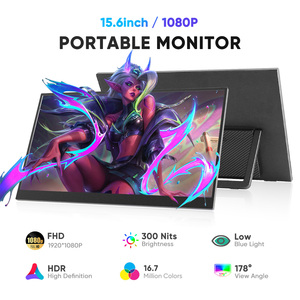 Monitor portátil SIBOLAN para ordenador portátil 15,6 pulgadas FHD 1080P IPS Pantalla de cuidado de los ojos con soporte 180 grados Monitor de viaje ajustable - Product Image 2