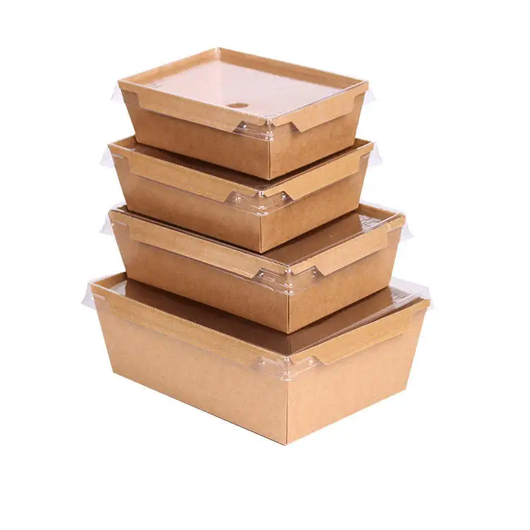 Rectangular Paper Box Food Disposable Food Paper Box Takeway Restaurant Container Fast Food