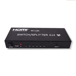 4k x 2k 30Hz 3D HDMI Switch Splitter 2 Eingänge 4 Ausgänge 2 In 4 Out Ultra HD 4k HDMI Matrix 2x4 Mit Fernbedienung Ir