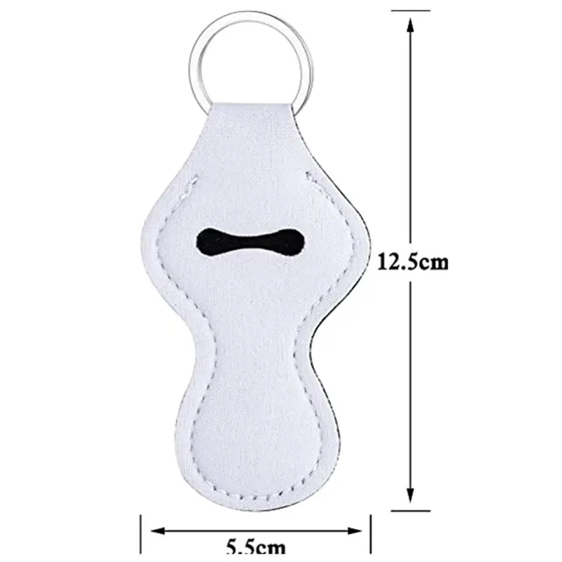 Neoprene Custom Sublimation Chapstick Key chain Holder Sublimation Holder Organizer