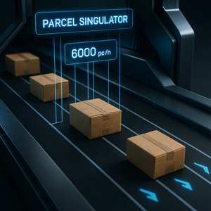 CIMC PTERIS Vision-Guided Conveyor Warehouse Logistik system Sortiert Scans-Pakete Gummiband Singulator Pakets ortier maschine - Product Image 2