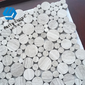 Thiết kế hiện đại bằng gỗ bằng đá cẩm thạch trắng ngẫu nhiên Mosaic Strip với lồng vào nhau gạch - Product Image 4