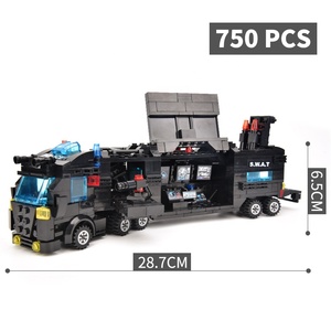 785 PCS 8 in 1 SWAT Mobile <strong>Command</strong> Center Truck Car <strong>Building</strong> Set Police Transform <strong>Blocks</strong> Car Fighter for Kids Boys - Product Image 5