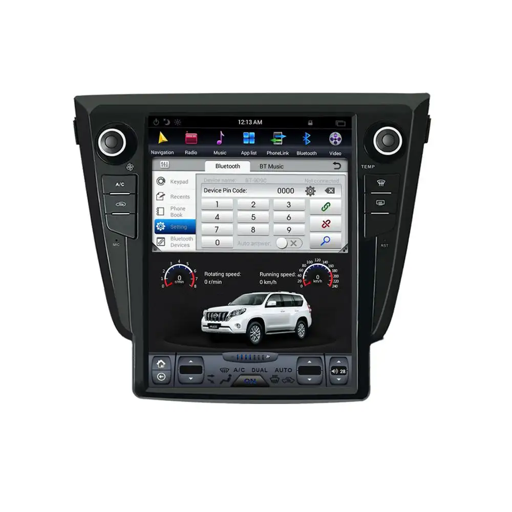 Nissan Qashqai/Xtrail 2014-2016用の垂直12.1インチタッチスクリーンカーDVD、ラジオカービデオSat NaviGPSナビゲーション付き